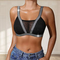 1pcs Fashion New Style Bras Silver Satin Women's Underwear Wire-Free Padless Bras Elegant Lady Bra Comfortable Sexy Lingerie
