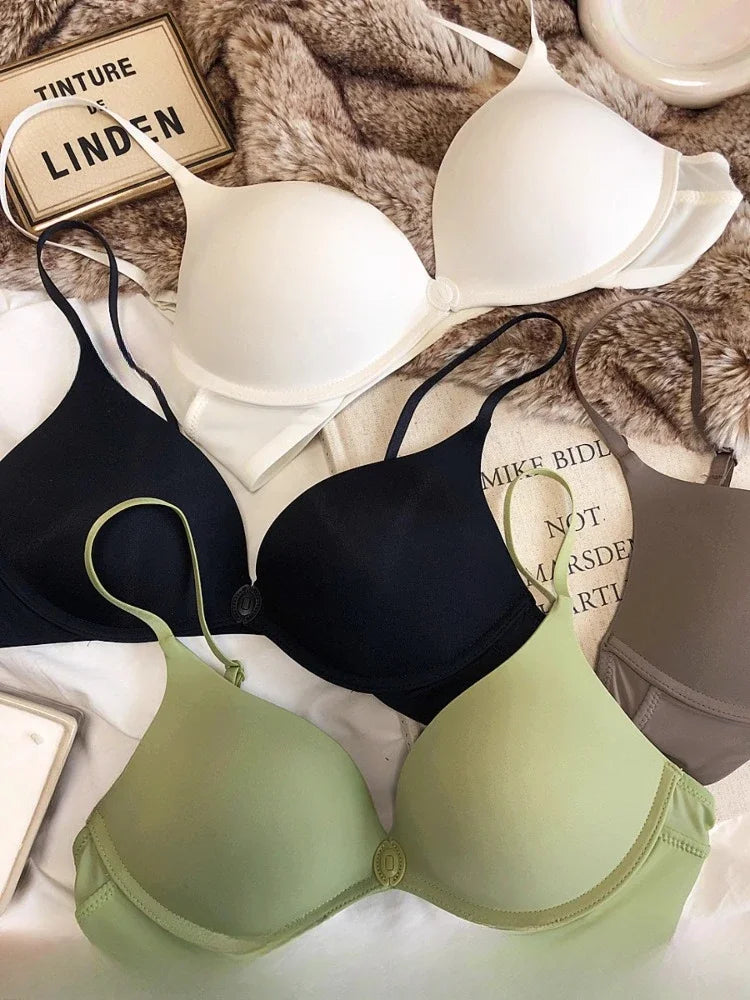 MOYISU Sexy Wireless Minimizer Bra - Seamless Backless Bralette for Large Chest, Anti Sagging Front Closure Breathable Comfort