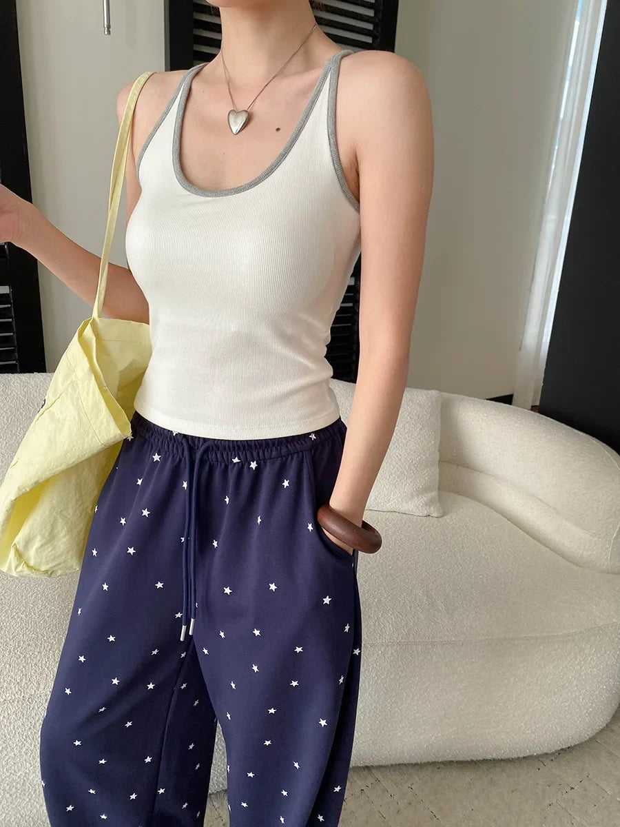 Sports vest U-neck slim fit camisole bottoming T-shirt