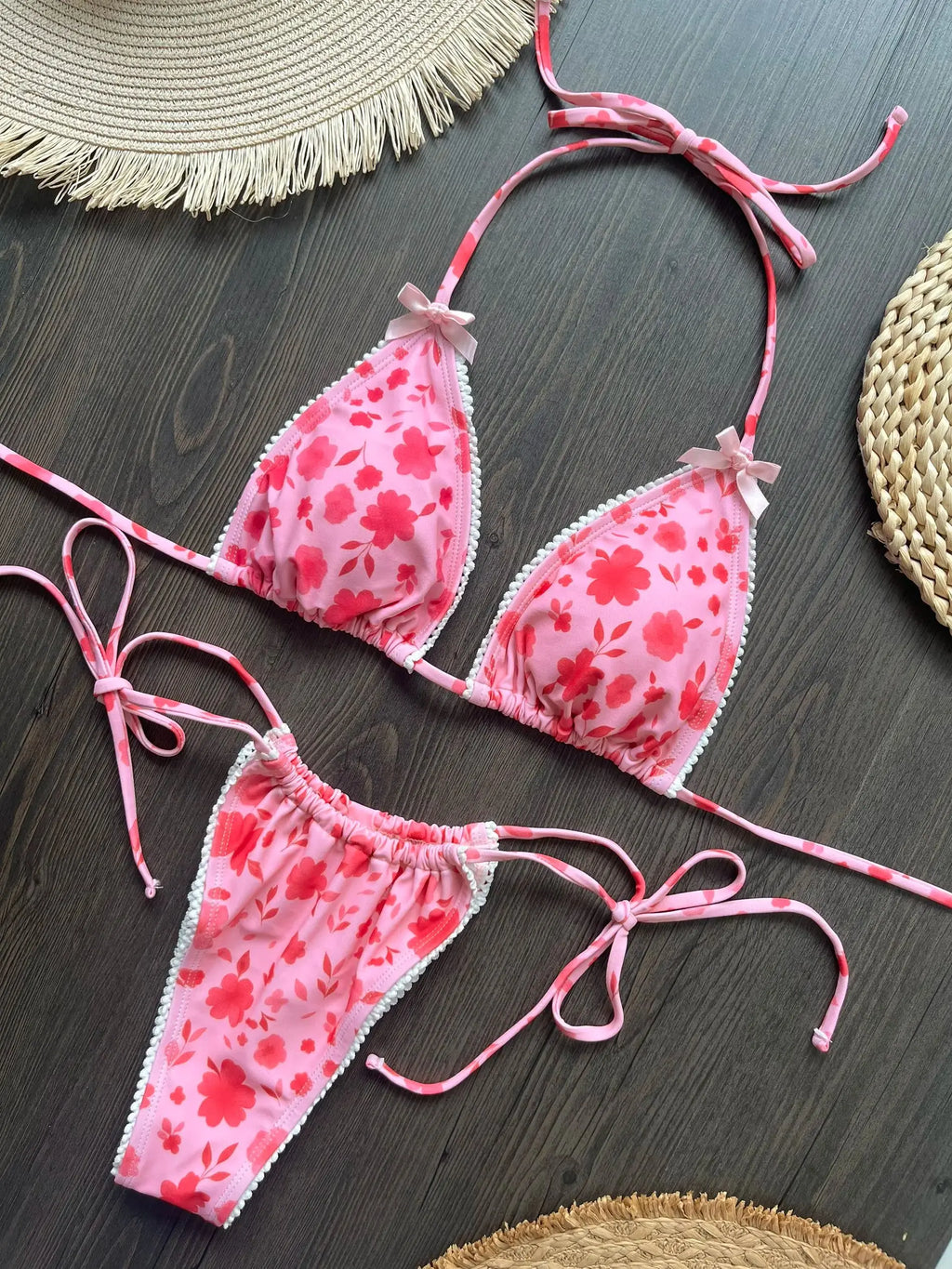 Micro Bikini Push Up Women Swimsuits 2026 Sexy Female Swimwear Brazilian Bikini Set Thong Biquini Swim Suits Print Beachwear
