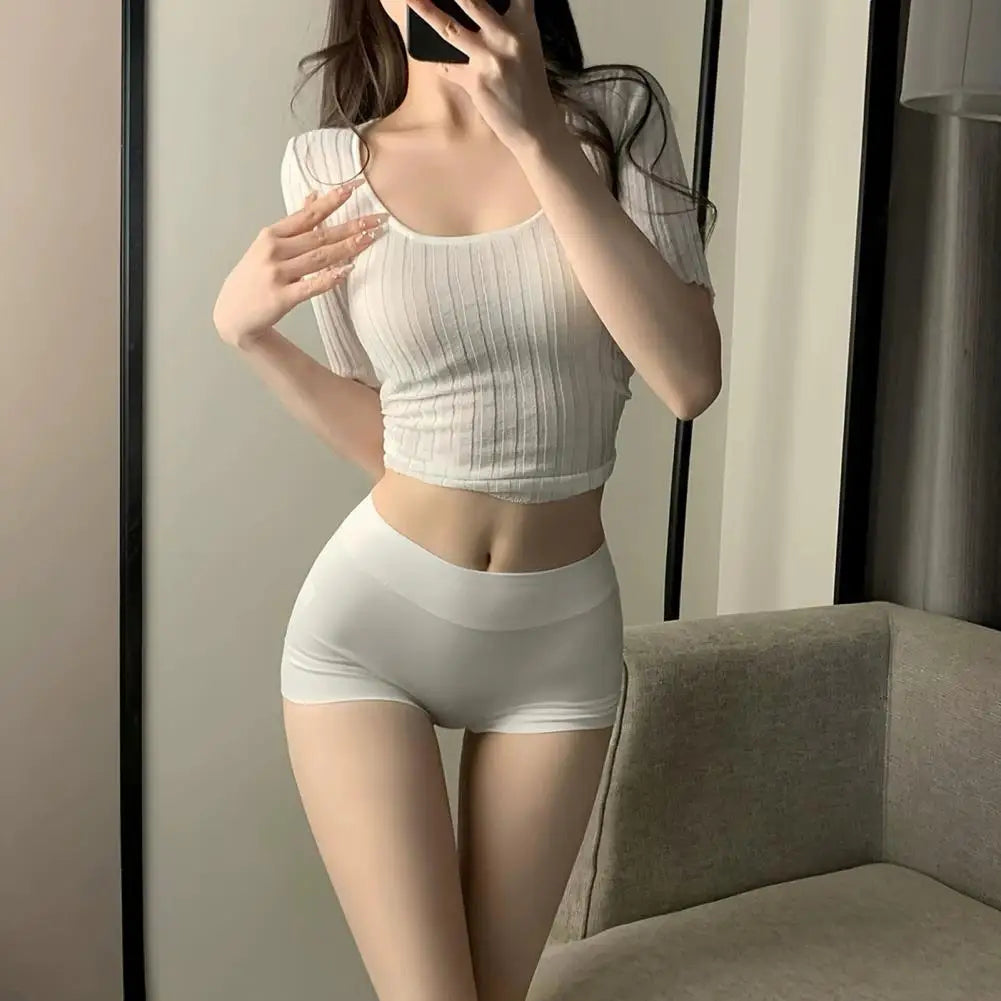 Women's Boyshort Panties Full Coverage Cotton Boxer Briefs Seamless Stretch Underwear Panties for Daily Wear