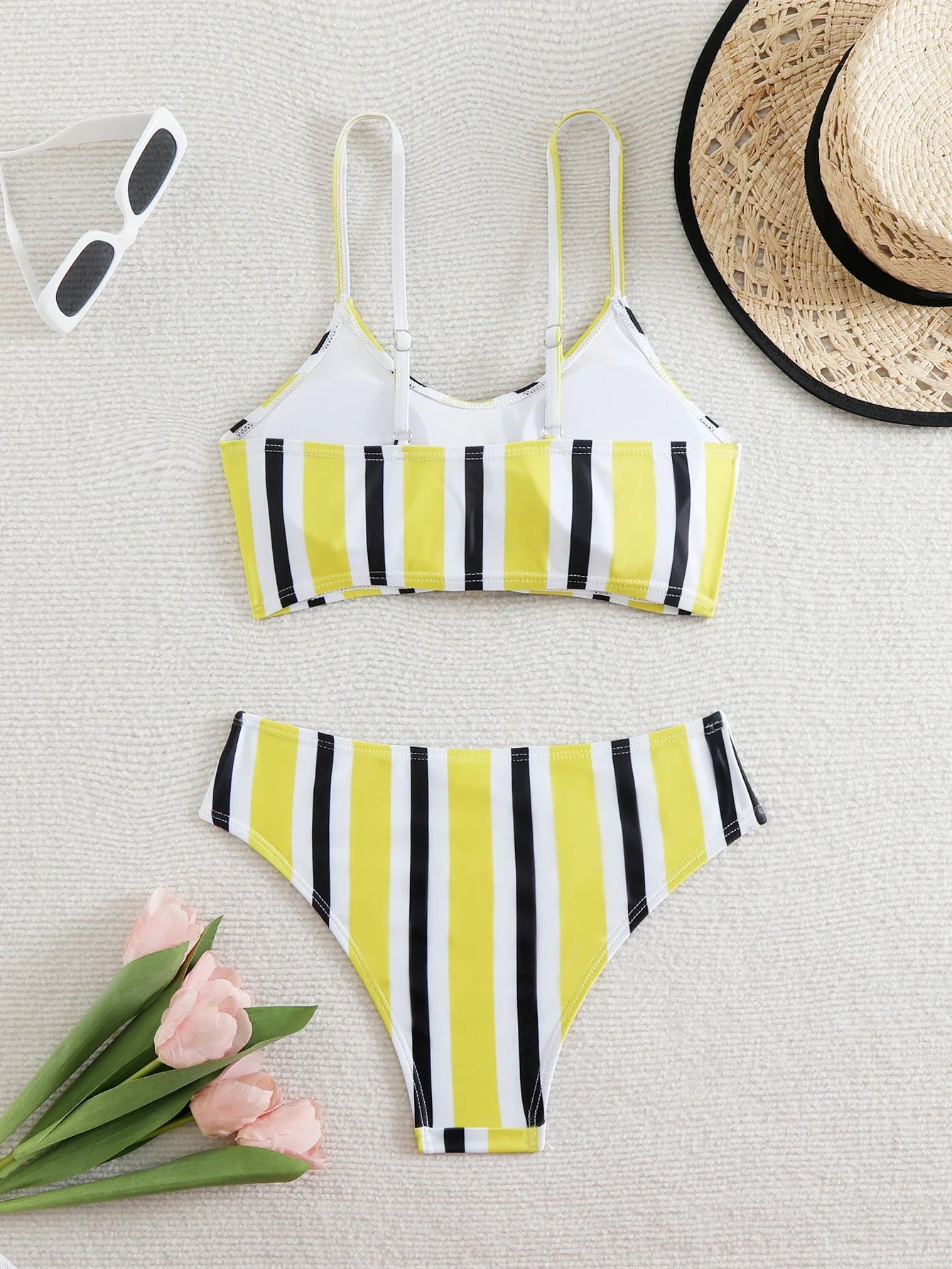 High Waist Bikini 2026 Women Strappy Swimsuit Sexy Striped Swimwear Female Bathers Bathing Swimming Swim Suit Summer Beachwear