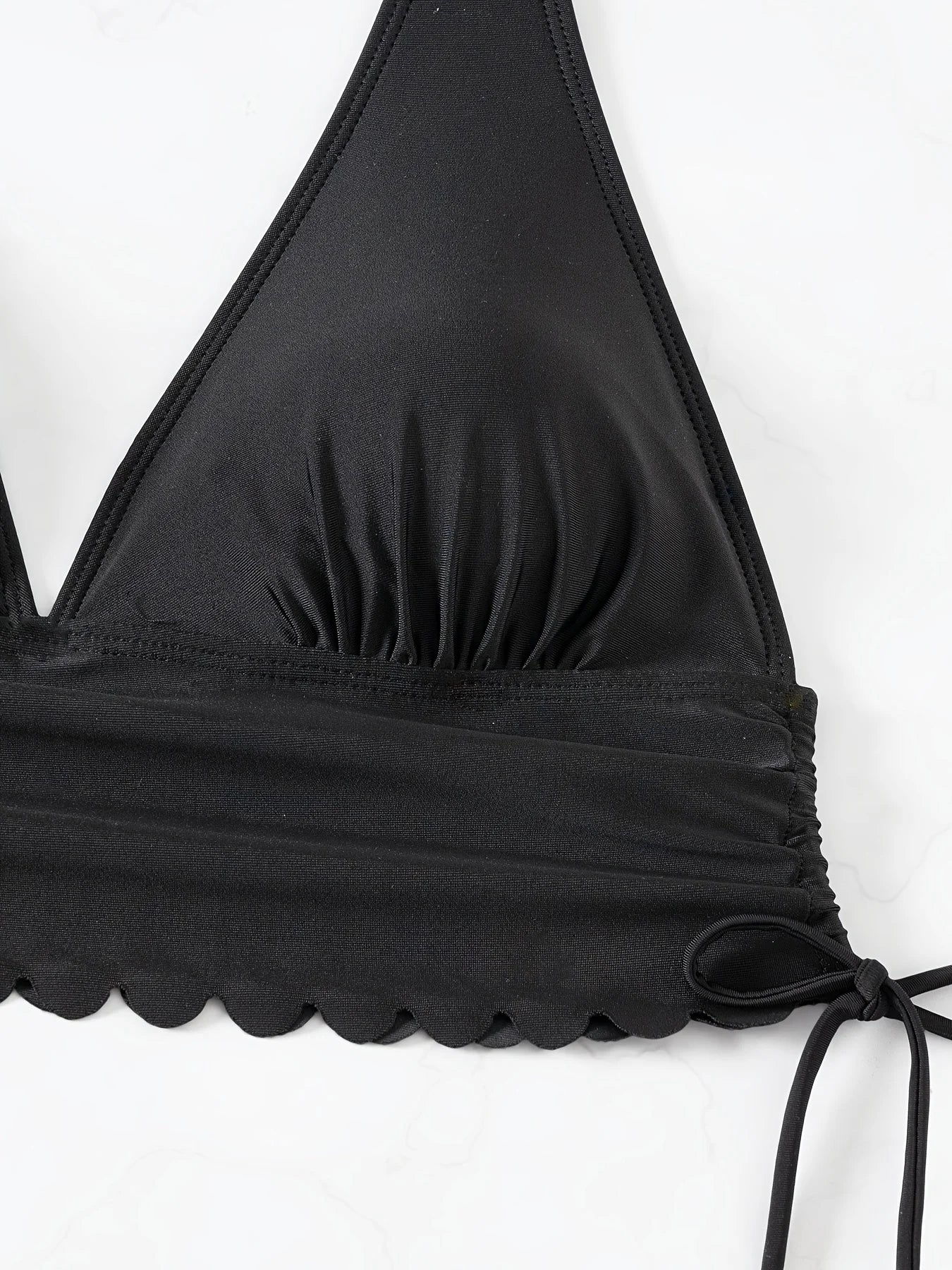 ZTVitality Sexy Black Bikini Set 2025 New Arrival Padded Bra Halter Bandage High Waist Swimsuit Women Swimwear Summer Beachwear
