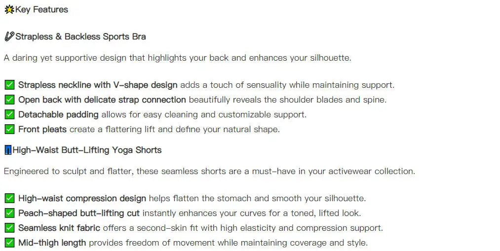 2PCS Backless Sports Bra High-Waisted Yoga Shorts Set Sexy Neck Hanging Design Abdomen Hip Lifting Fitness Outfit