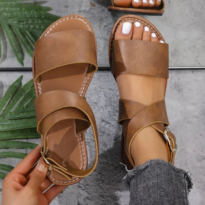 Women's  Flat Sandals Casual Comfortable Summer Shoes Women Lightweight Non Slip  Beach