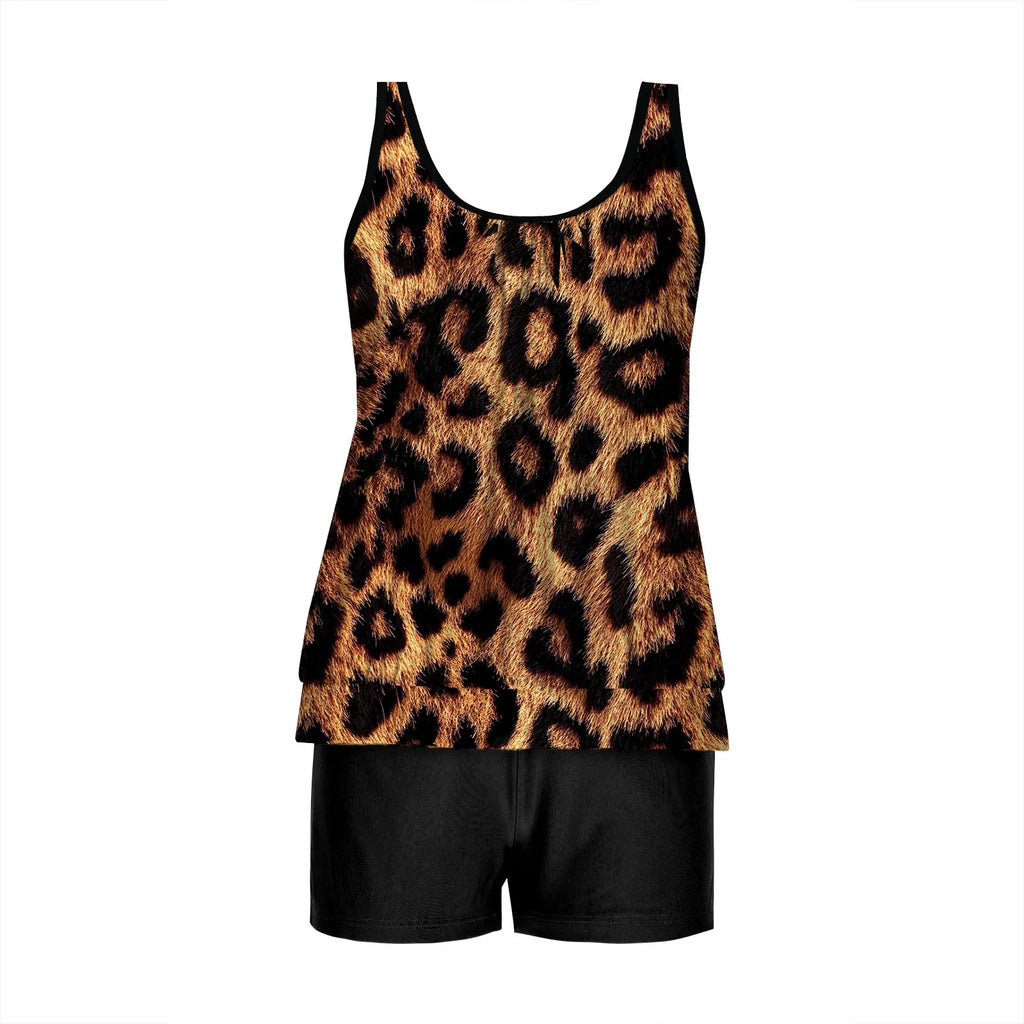 2026 Pinted Floral Tankini Two Pieces Swimsuit Women Vintage Swimwear Female Bathers Bathing Swimming Swim Suit Beachwear