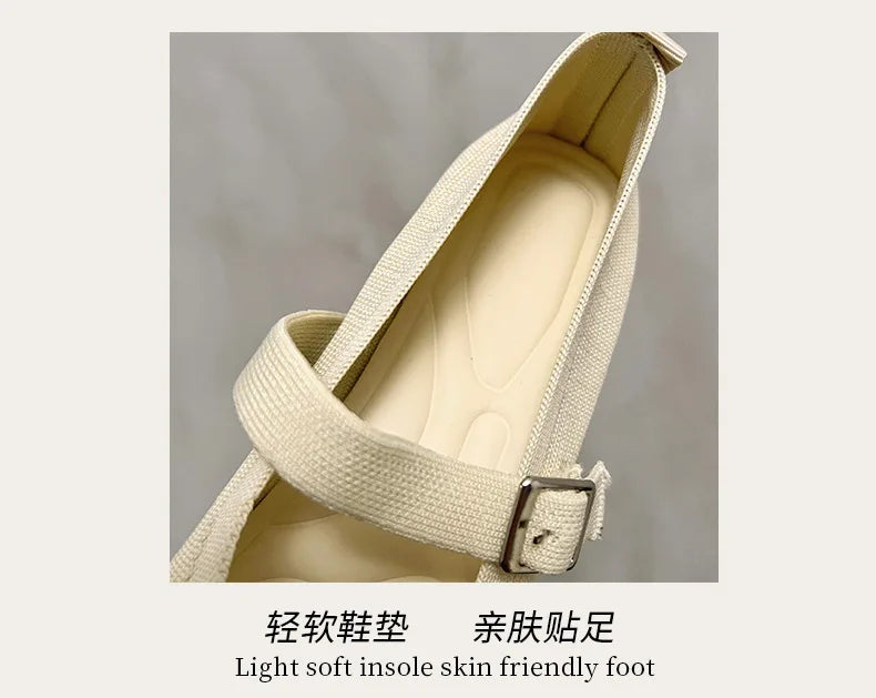 Women Flats Summer Trend Knitted Mary Jane Shoes for Woman Breathable Footwear Lightweight Casual Flat Shoes Zapatos De Mujer