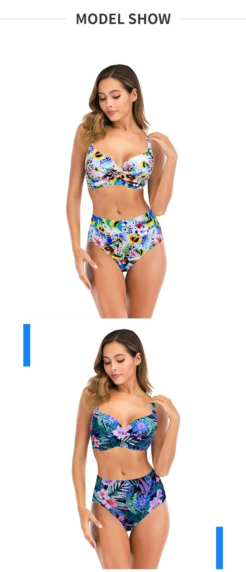 Sexy Bikini Women Push Up Swimwear Swimsuit Flower Print High Waist Bikinis Set Bathing Suit Beach Bikini Banadores Mujer 2026