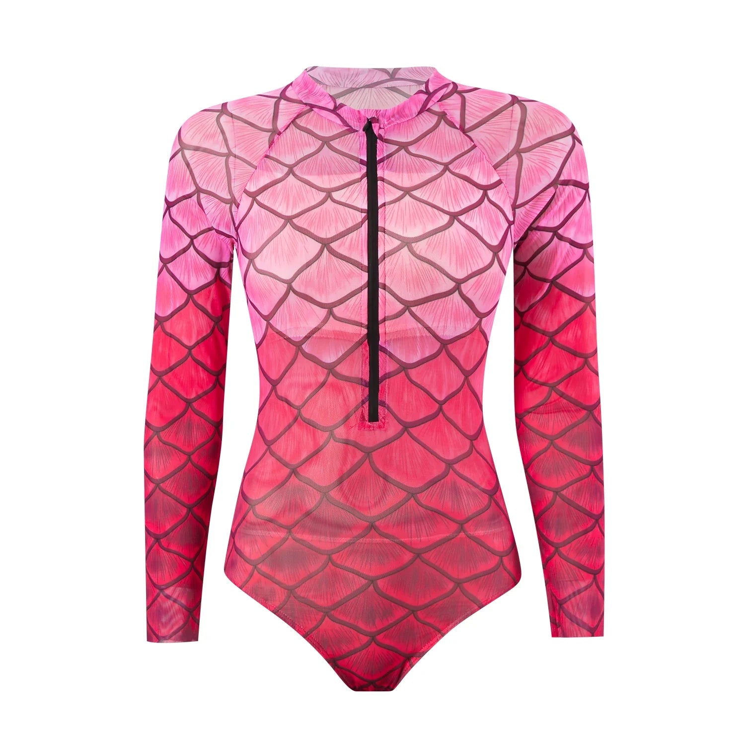 2025 New Sexy Print One Piece Swimsuit Women Swimwear Monokini Long Sleeve Bathing Suit Female Bodysuit Surfing Swim Wear Beach