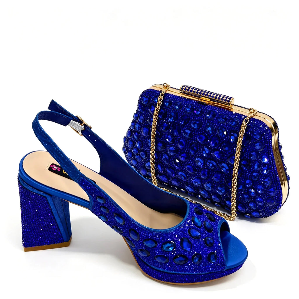 doershow nice African Shoes And Bag Matching Set With pink Hot Selling Women Italian Shoes And Bag Set For Party Wedding !HLO1-3