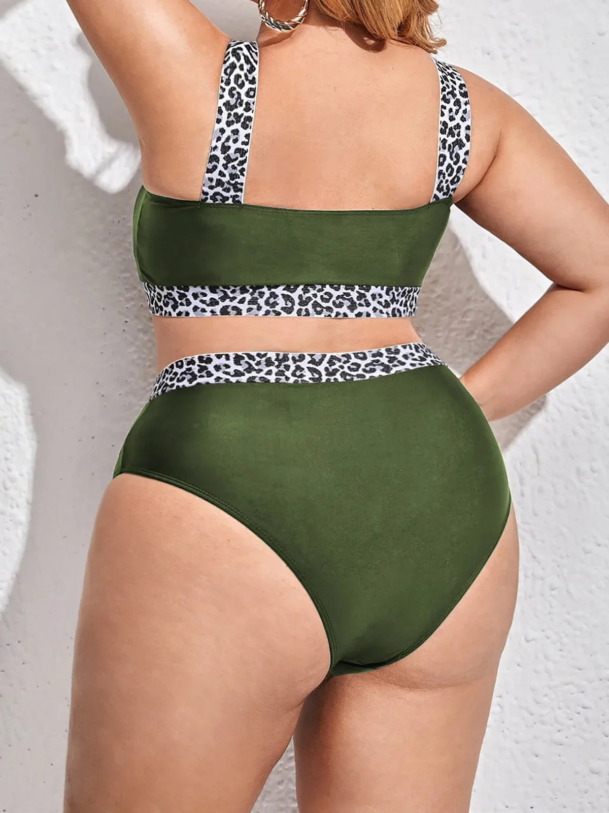 0XL - 4XL Splicing Bikini Large Size Swimwear Plus Size Women Swimsuit Female Two-pieces Bikini set Bather Bathing Suit K3785