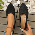 Elastic Knitting Flats Slip on Shoes for Women  Summer Breathable Soft Loafers Woman Lightweight Casual Shoes Mom Moccasins