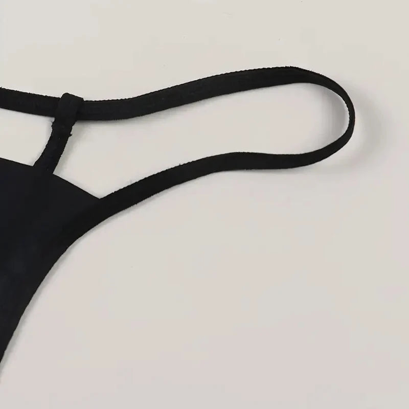 Black Print Thongs Seamless Intimates Panties Outfits G-strings