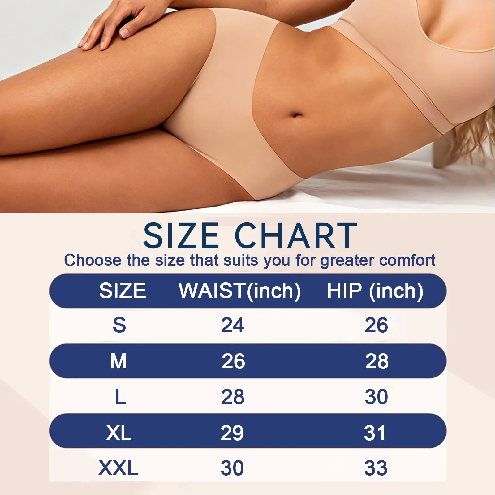 7PCS/Set Women High Waist Seamless Underwear Breathable Comfort Briefs S-2XL