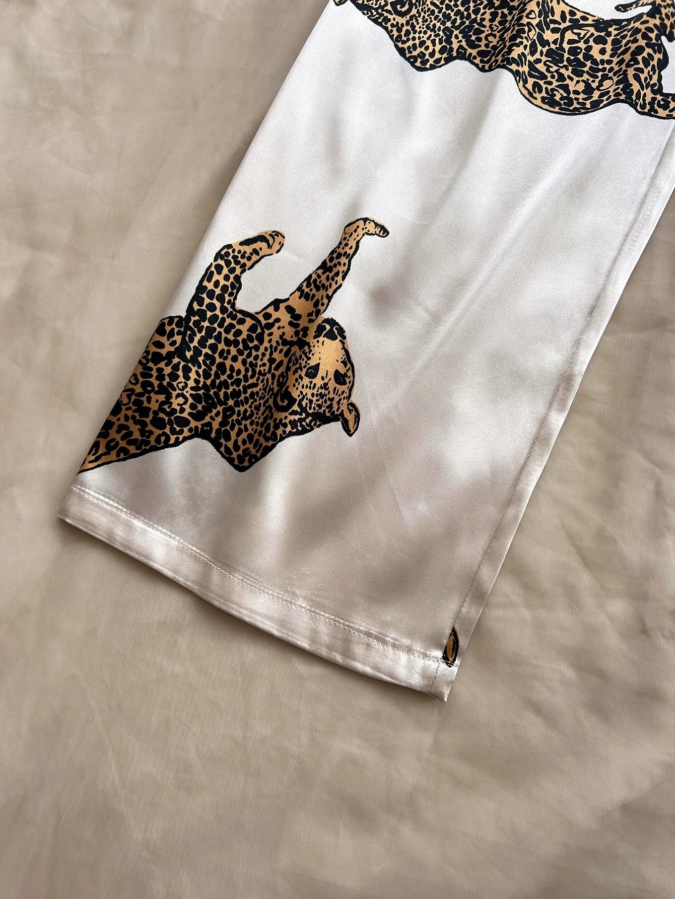 2 Pcs Leopard Women's Prints Loose Fit Pants with Elastic Waist Comfortable Lounge and Casual Wear for Ladies