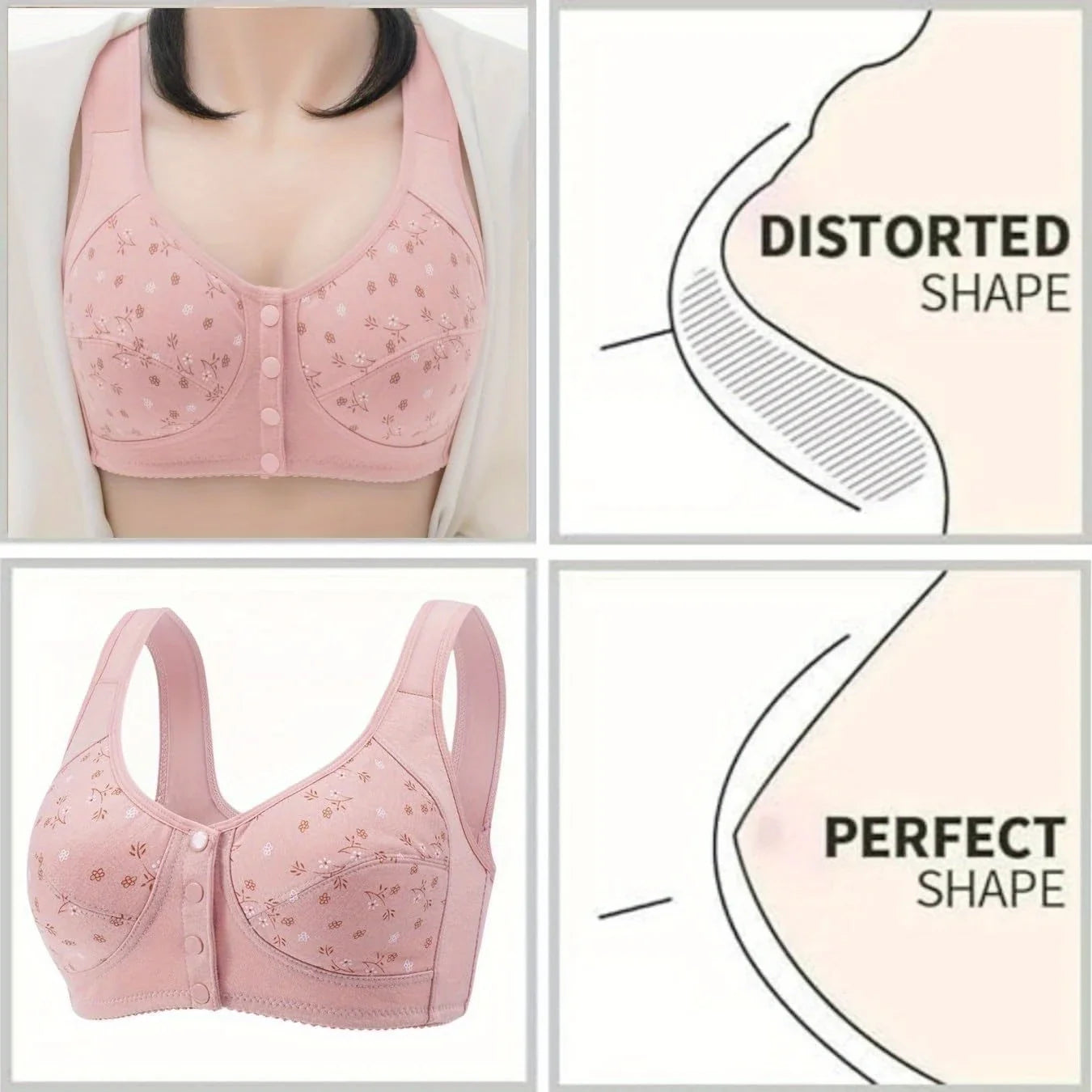 7pcs Elegant Lace Push Up Bras Set for Plus Size Women, Seamless Breathable Lace Bras, All-Day Wear, Multi-Occasion Lingerie