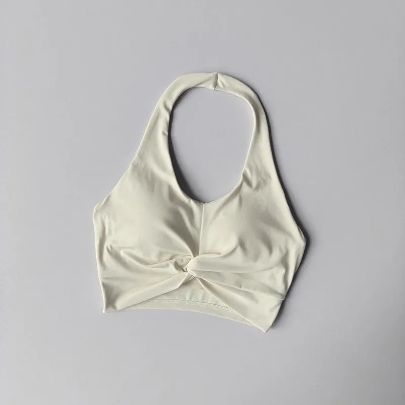 Women's Shock-Absorbing Yoga Sports Bra Beauty Back Design Integrated Neck Hanging Training Fitness Fitness Bra