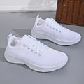 White Breathable Mesh Sport Sneakers Women Comfort Soft Bottom Non Slip Running Shoes Woman Plus Size 43 Lace Up Tennis Shoes