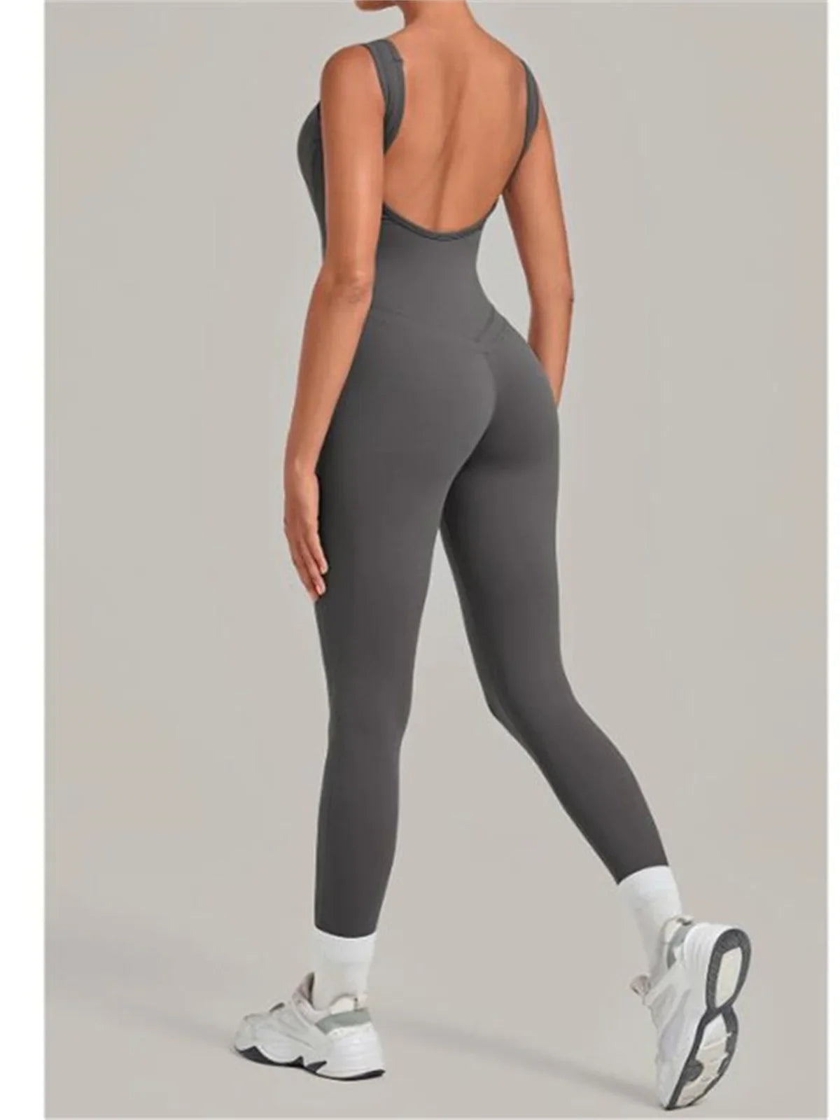 Summer Tight Yoga Jumpsuit Women Hollow Out Exposed Back Fitness Clothing Outwear Gym Running Workout Sports One Piece Suits
