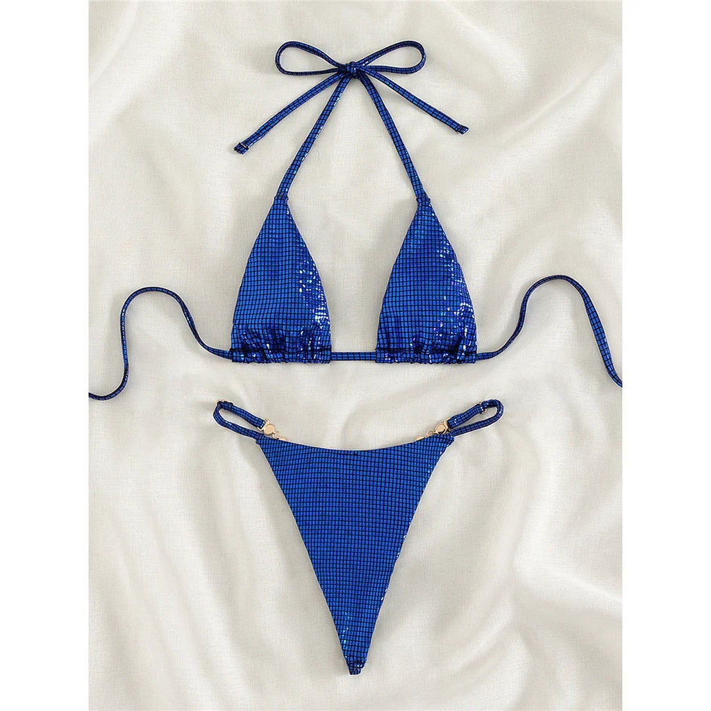 Sexy Diamond Extreme String Mini Micro Bikini Women Swimwear Female Swimsuit Two-piece Bikini set Bather Bathing Suit Swim V5180