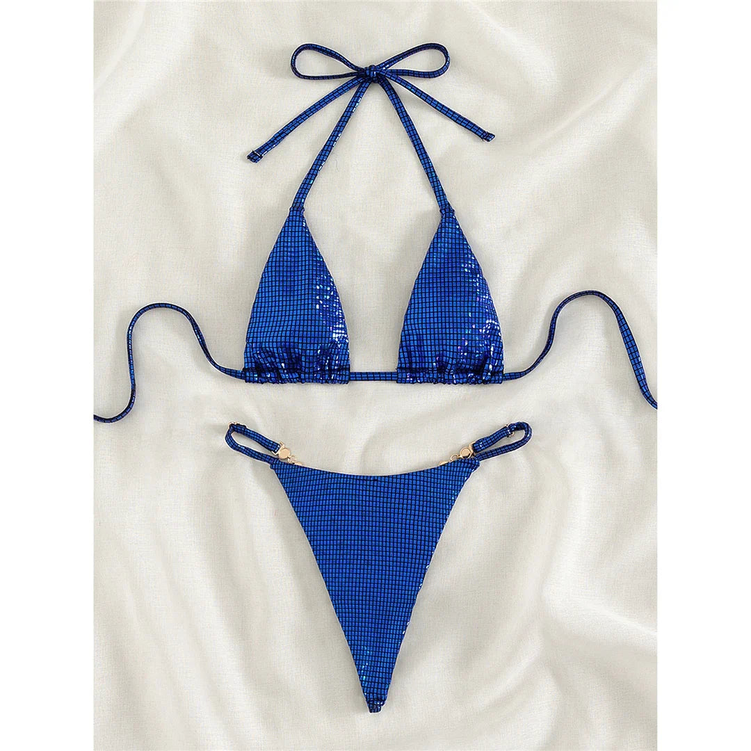Sexy Diamond Extreme String Mini Micro Bikini Women Swimwear Female Swimsuit Two-piece Bikini set Bather Bathing Suit Swim V5180