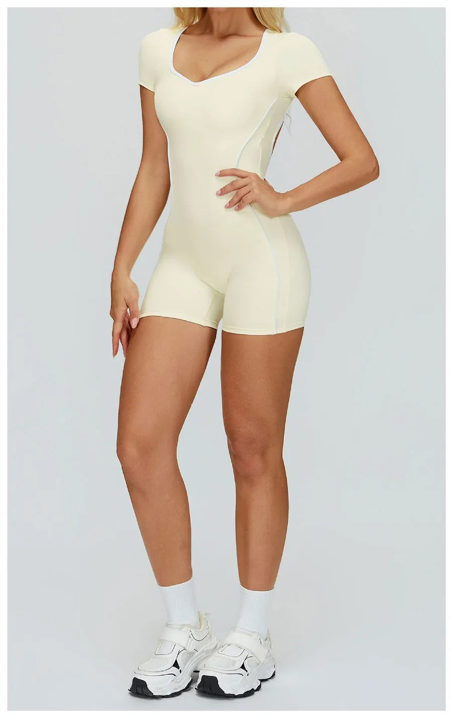New Jumpsuit Yoga Shorts Backless Hollow Fitness Sportswear Workout Leggings One Piece Suits Sports Bodysuit Gym Women Clothes