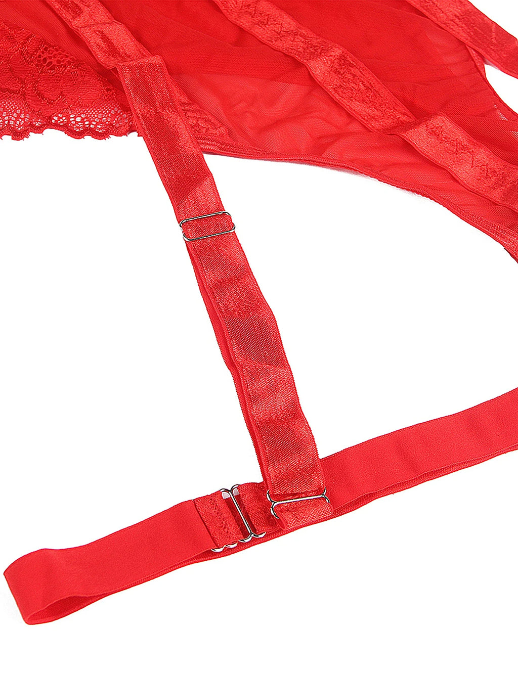 Over Size Lace Red Bodysuit Women Jumpsuit With Adjusted-straps Bodycon Slimming Clubwear Women Garter Temptation Mesh Lingerie