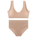 Sexy Lingerie Set Underwear Women Seamless Push Up Sports Bra High Waist Panties Solid Bras Brief Sets Sujetadores Soutien Gorge