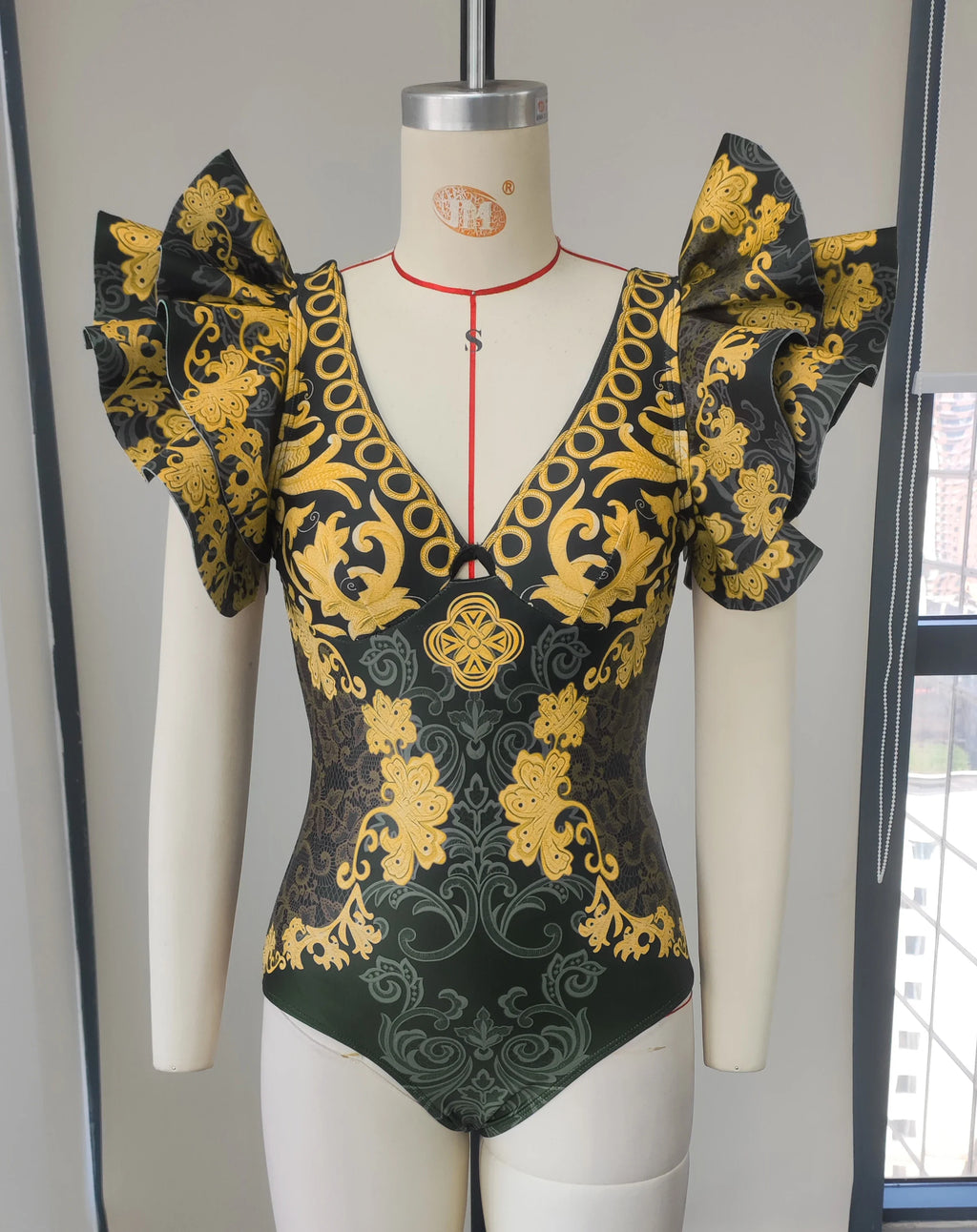 2026 New Swimsuit High-End Design 2Pcs Floral Print Ruffle Slimming Holiday Sexy Hot Spring One Piece Swimsuit for Women