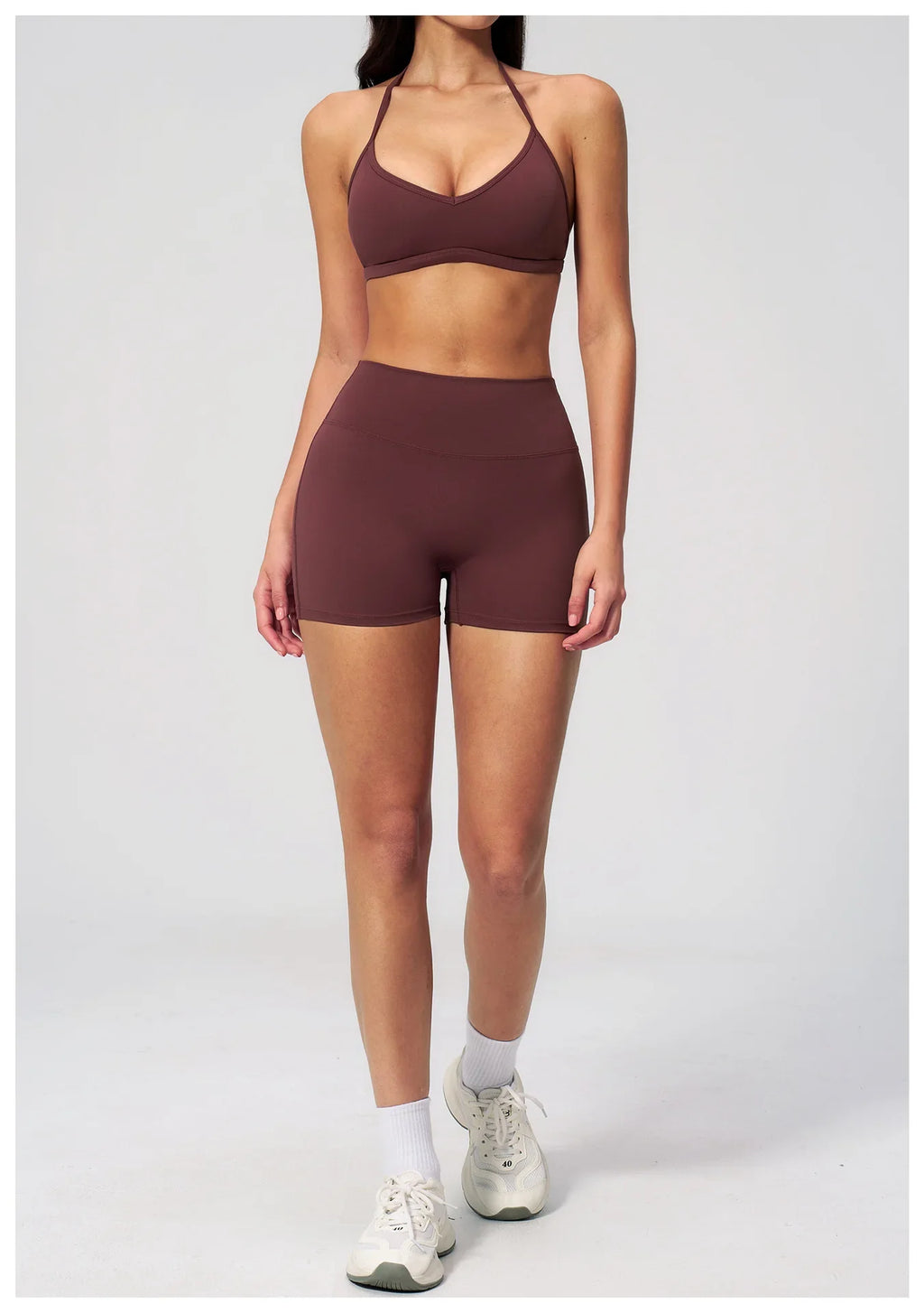 New Tight Yoga Set Women Breathable Quick Drying Sports Bra High Waist Shorts Fitness Suit Outwear Leisure Workout Gym Tracksuit