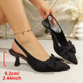 Fashion Design Stiletto High Heel Sandals Women Sexy Pointed Toe Printed Mules Sandals Woman Plus Size 43 Bowknot Party Shoes