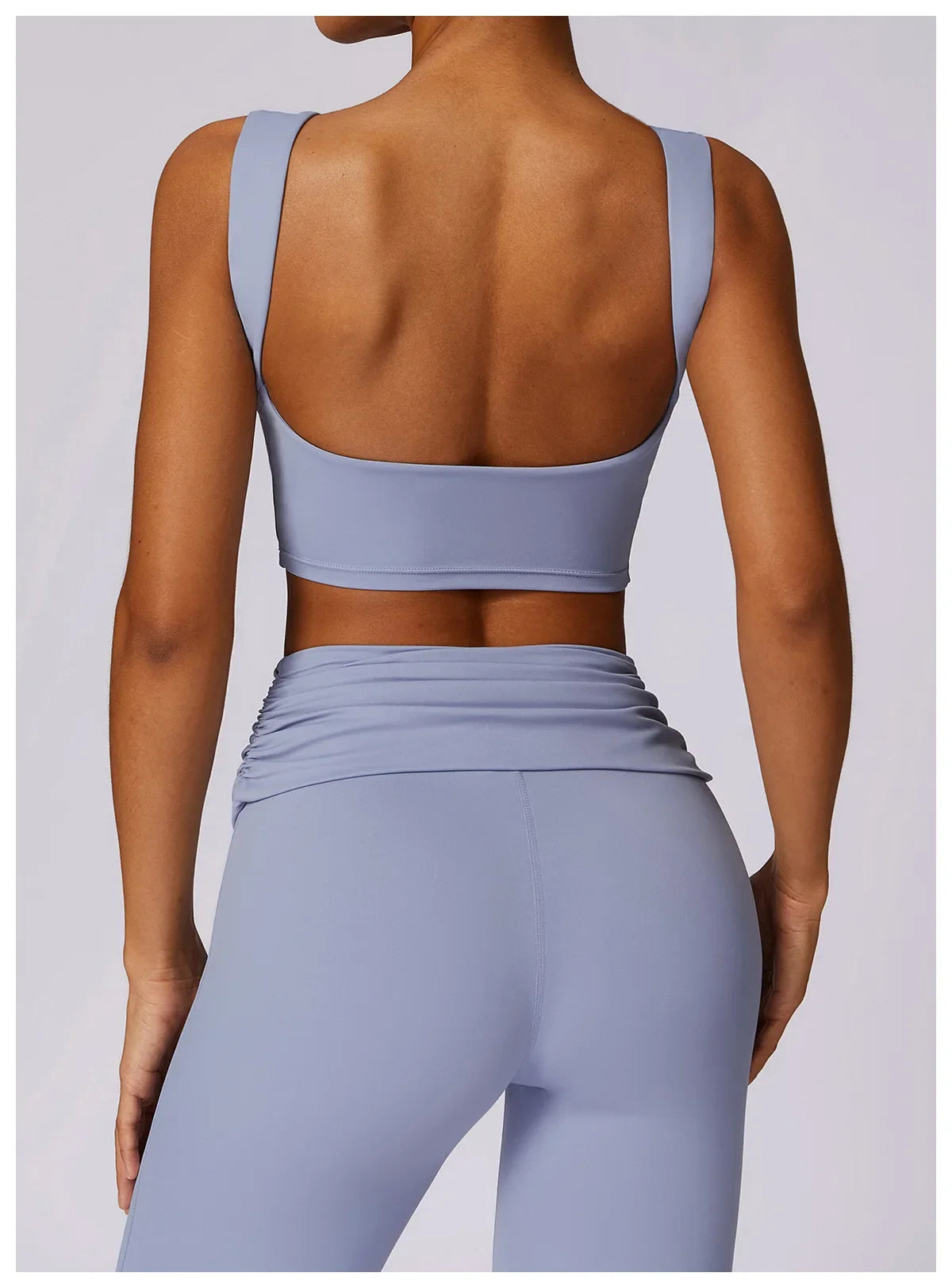 NCLAGEN Running Sports Bra Women High Support Open Back Yoga Breathable Slim Fit Fitness Pilates Tank Top With Removable Pads
