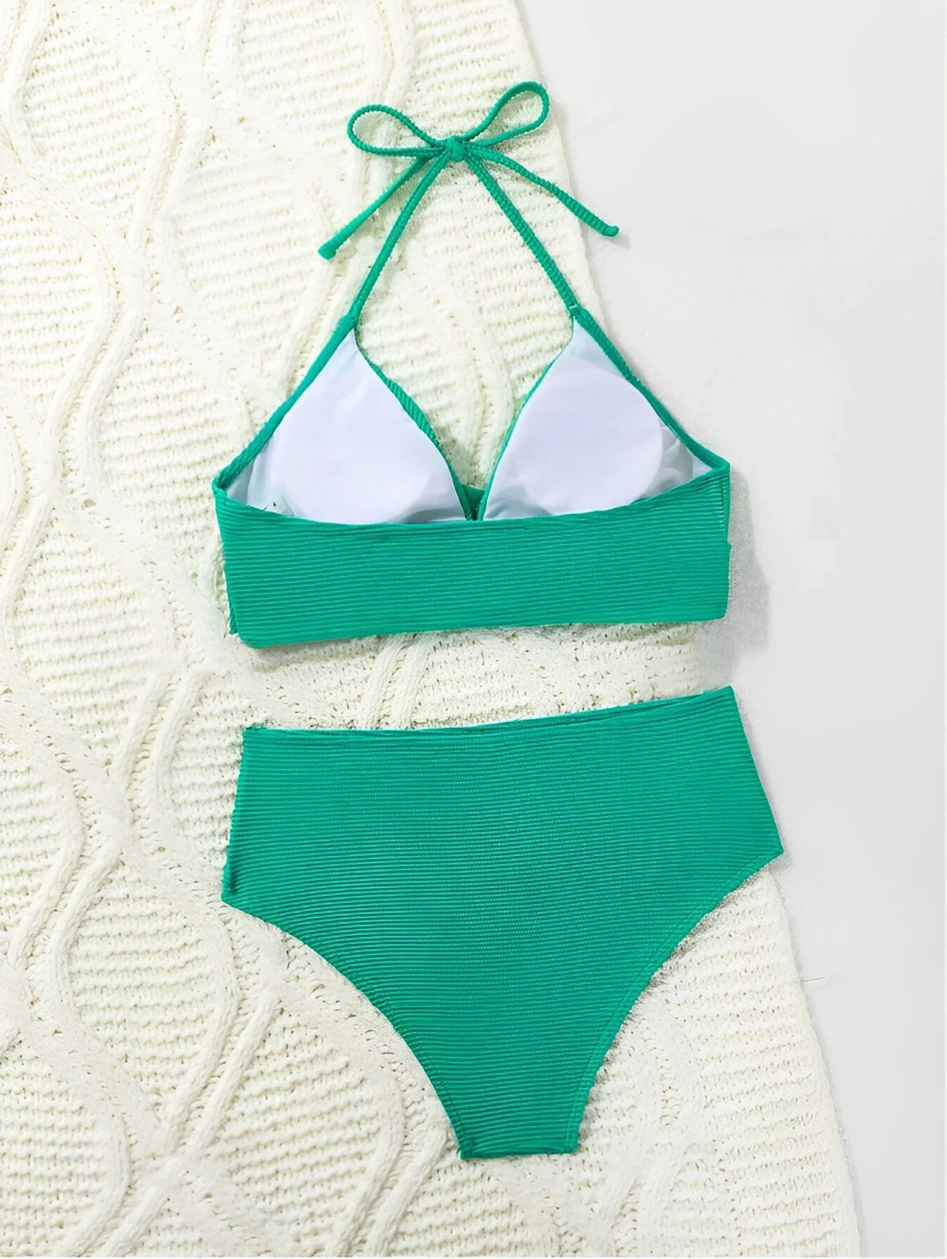 Sexy High Waist Bikini 2026 Women Halter Swimwear Female Swimsuit Solid Bathers Swimming Bathing Swim Suit Summer Beachwear