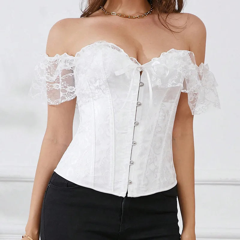 Lace Strap Court Style Shaping Top Tummy Control Waist Cincher Outerwear Trendy Shaping Slimming Tight Fishbone Underwear AYPC