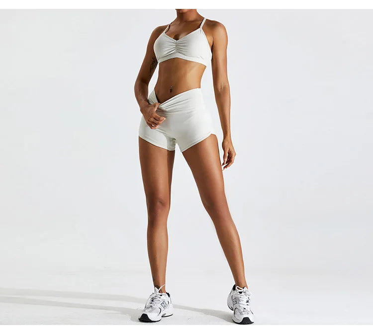 Summer Sexy Scrunch Sports Bra Gym Top Women Running Back Cross Top Sportswear Workout Underwear Fitness Workout Yoga Clothing