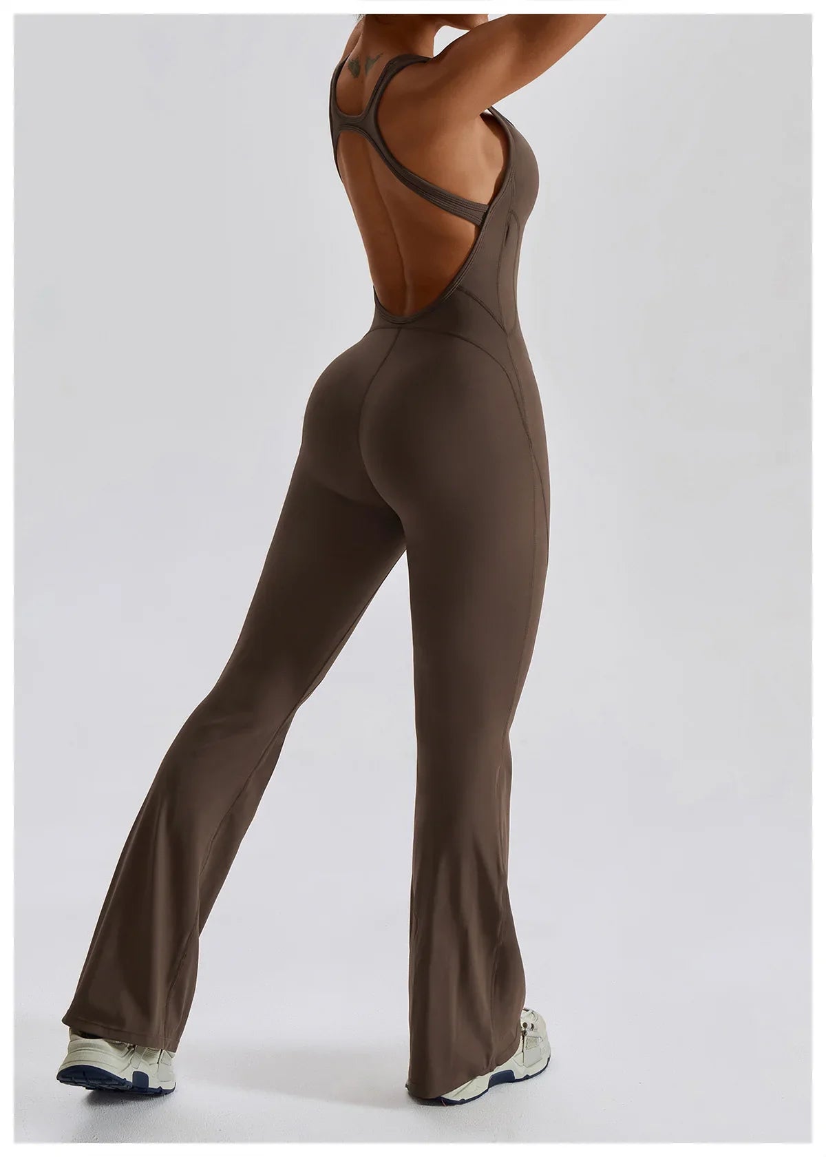 Women Fitness Bodysuit Backless One Piece Yoga Set Jumpsuit Sports Gym Workout Clothes Tights Active Wear Slim Playsuit Female