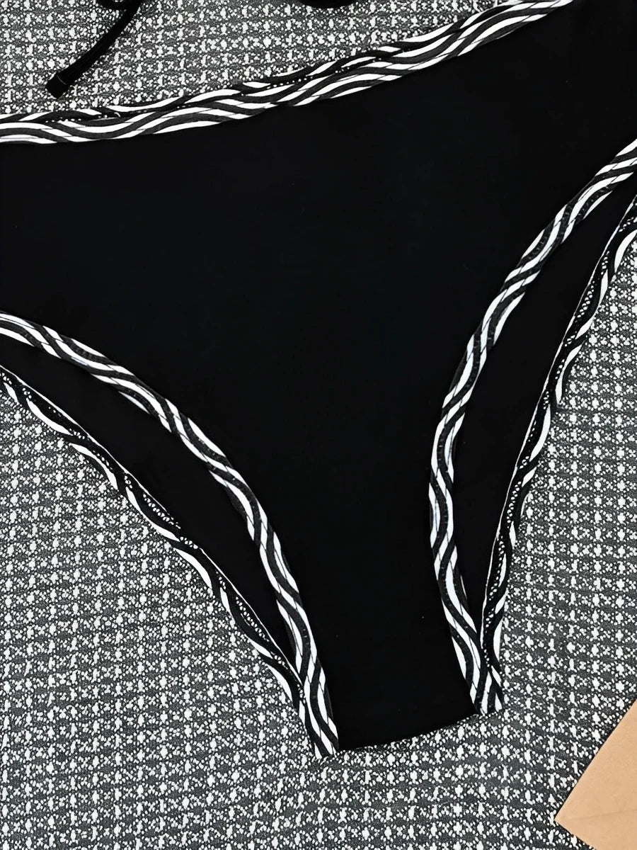 2026 Leopard Bikinis High Waist Swimsuit Women Tie Front Strappy Swimwear Female Beachwear Bathers Bathing Swimming Swim Suit