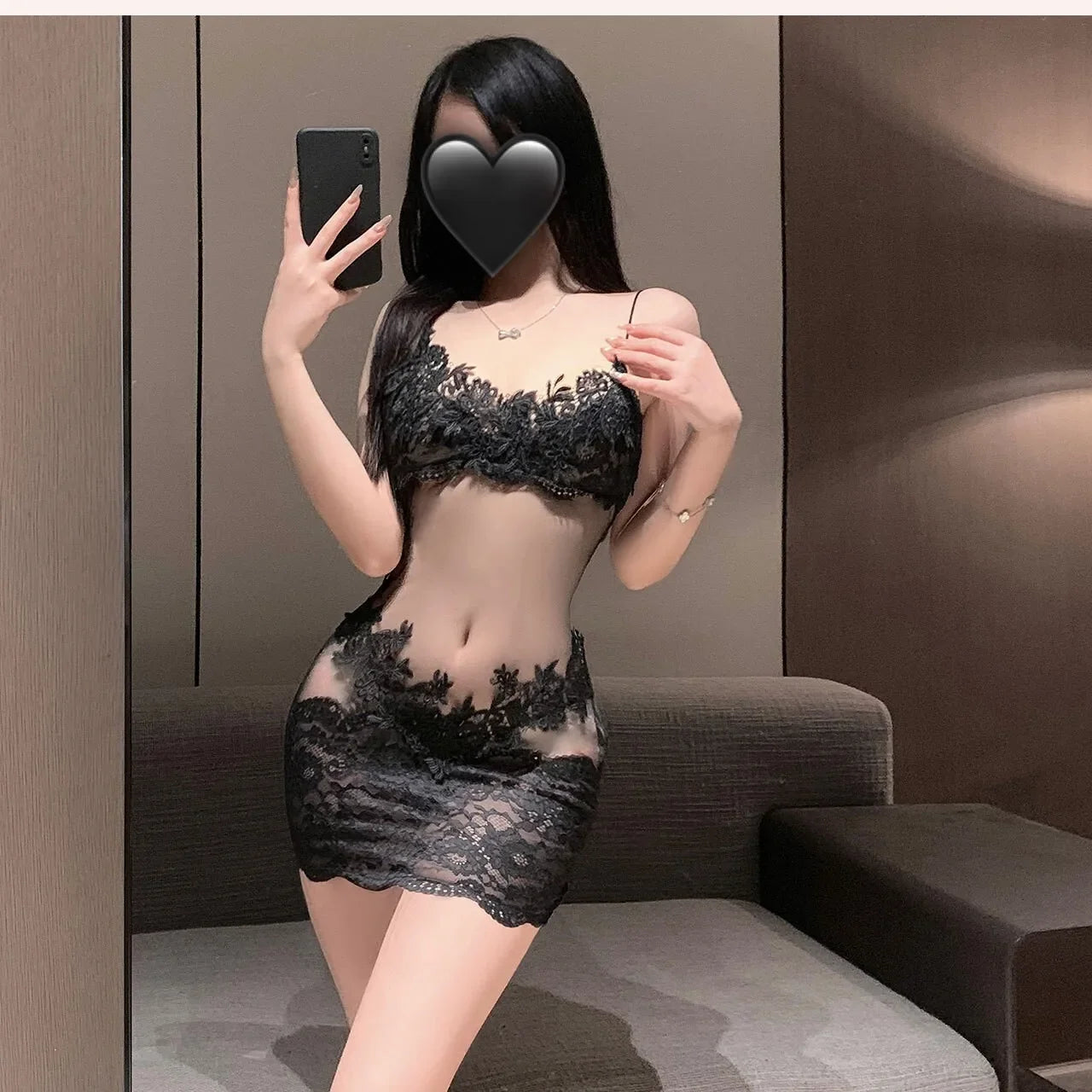 Sexy Lace Transparent Bodycon Dress Pure Desire Flower Embroidered Dress For Women Backless Deep V Suspenders Sleeveless NHSV