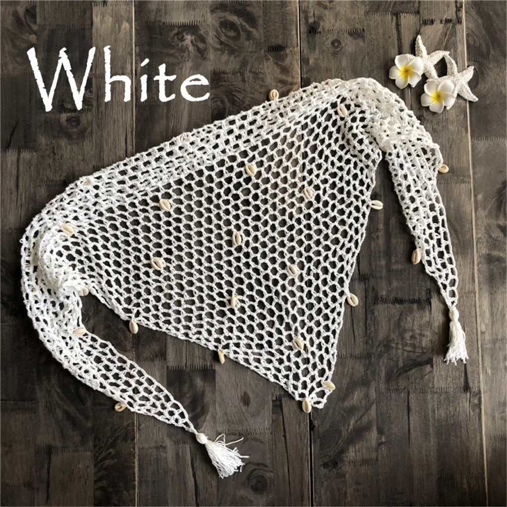 7 Colors Hollow Out Crochet Knitted Sarong Pareo Beach Cover Up Cover-ups Beach Dress Beach Wear Beachwear Female Women V7010