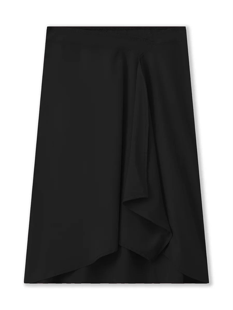 Summer Solid/Stripe/Plaid Midi Skirts for Women Casual Elegant A-Line Skirt for Beach Vacation Streetwear