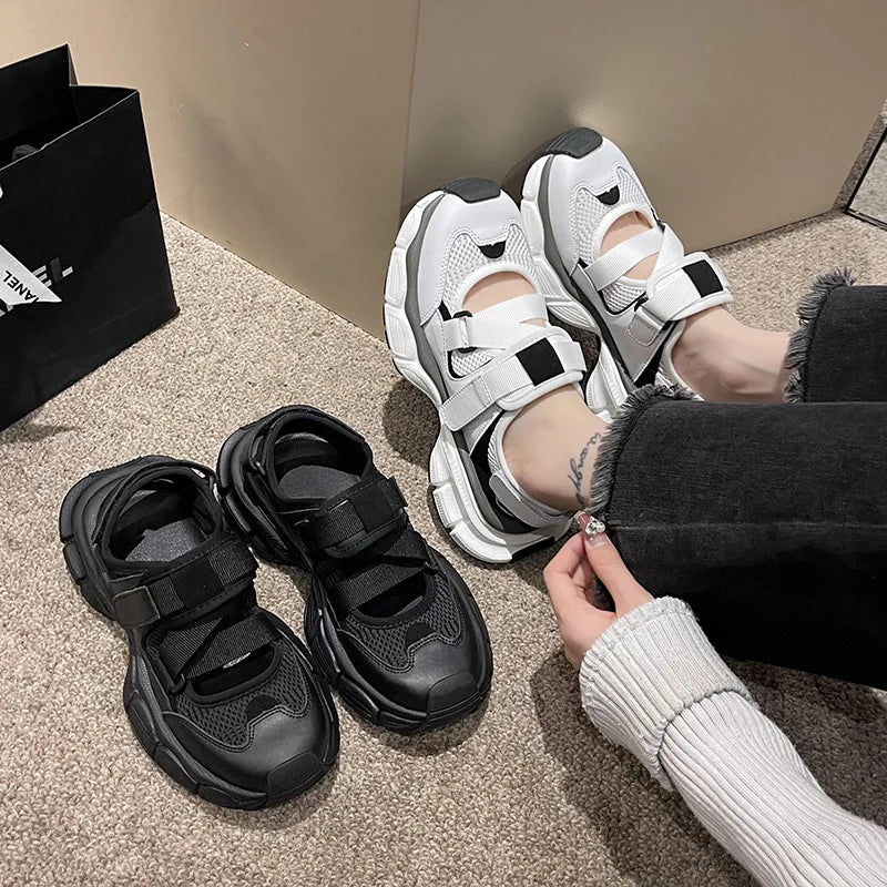Spring New Round Head Small White Shoes Female Hundred Casual Womens Board Shoes Thick Bottom Women Sneakers