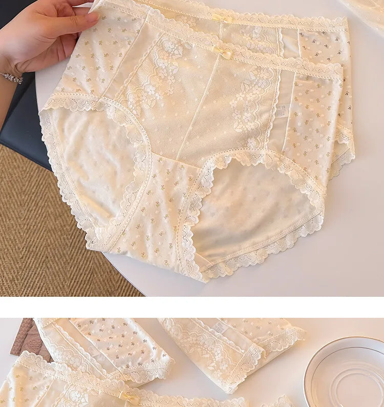 Girls' comfortable underwear cotton inseam mid-waist briefs for women