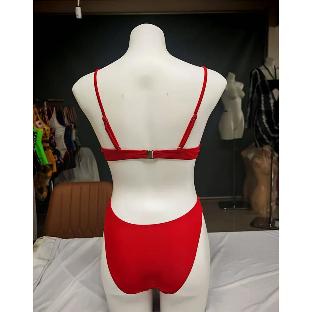 S - XXL 13 Colors Underwire Brazilian Bikini Female Swimsuit Women Swimwear Two-pieces Bikini set Bather Bathing Suit Swim K7494