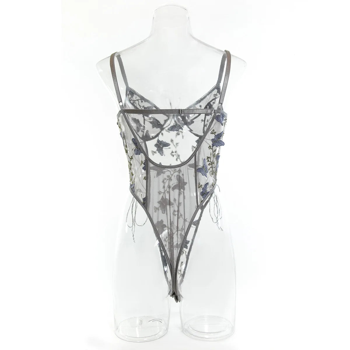 Bikini Fashion Sexy Butterfly Embroidery Slim-Fit Sexy All-Match Jumpsuit for Women