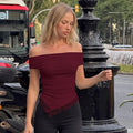 FDYOUI Woman Clothing Slash Neck T-shirts 2026 Summer Sleeveless Lace Patchwork White T Shirt Y2K Girls Irregular Corset Tee Top