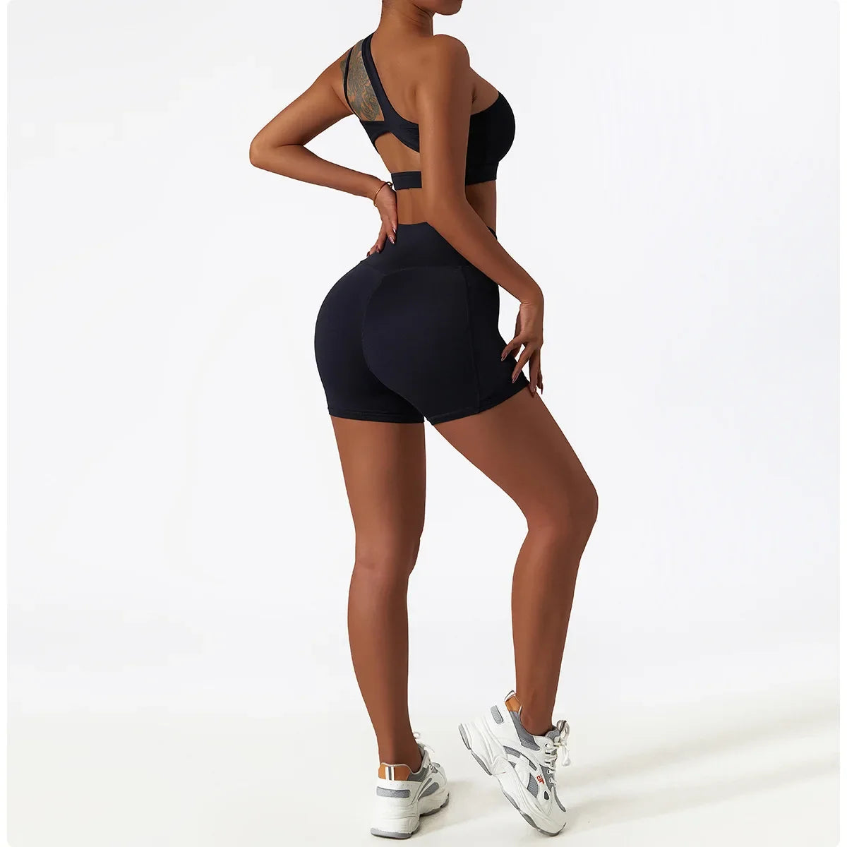 Comfort Single Strap Yoga Bra Chest Pad Running Sports Bra Gym Top Women Stretch Pull Up Underwear Women Vest Fitness Tank Top