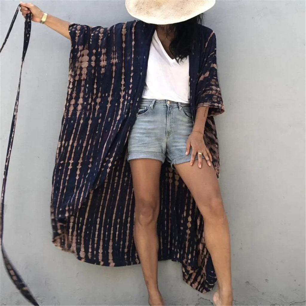 17 Colors Leopard Printed Colorful With Belt Tunic Cover-ups Beach Dress Beach Wear Beachwear Female Women Beach Cover Up V4510L