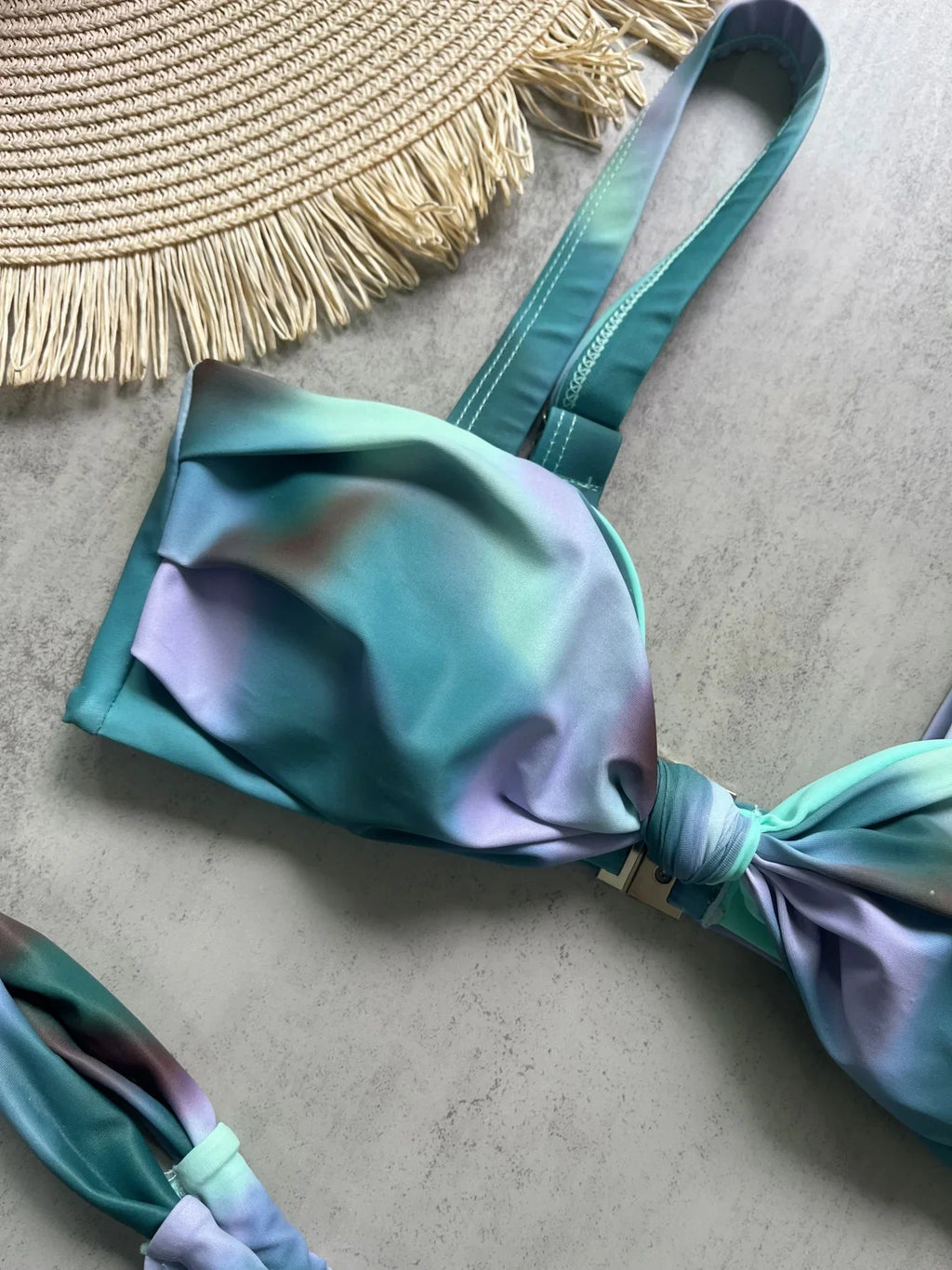 Sexy Tie Dye Printed High Cut Bikini Women Swimwear Female Swimsuit Two-pieces Bikini set Padded Bather Bathing Suit Swim