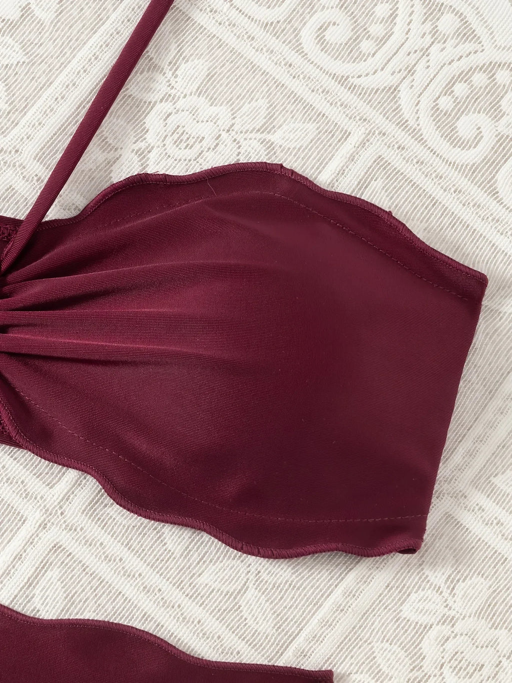 Sexy Pleate Push Up Bra Micro Bikini 2026 Women Wine Ruffles Thong Swimwear Summer Beach Bathing Suit Holiday Swimsuit Biquini