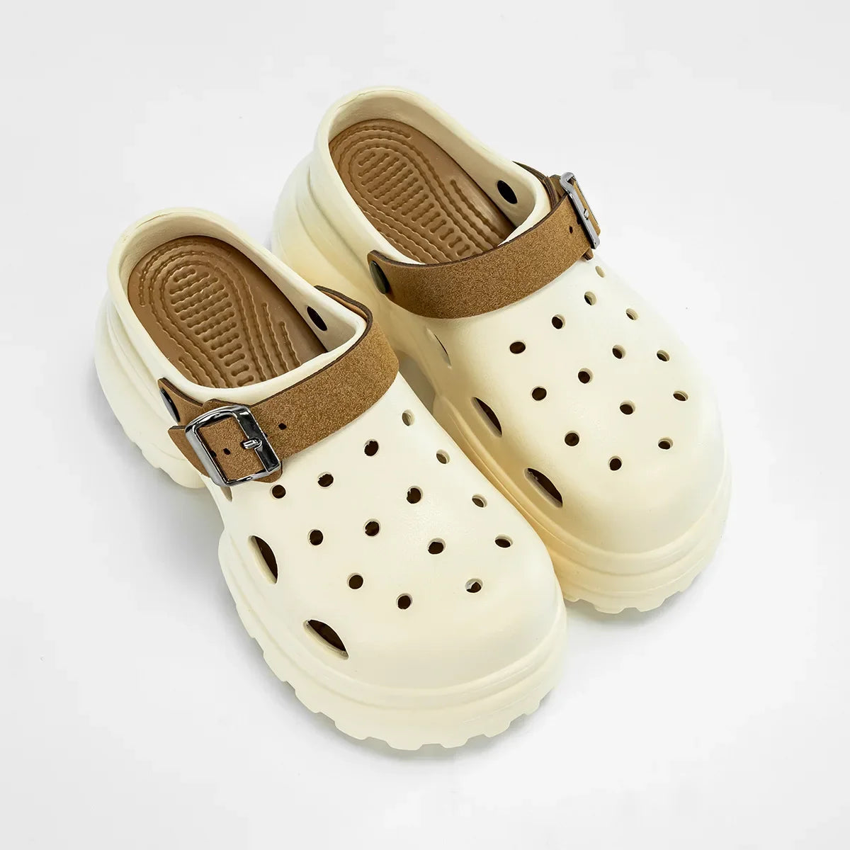 Women Fashion Clogs Indoor Street Slippers 10CM High Heels Sandals Thick Sole Beach Slides Female Leisure Platform Shoes